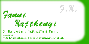 fanni majthenyi business card